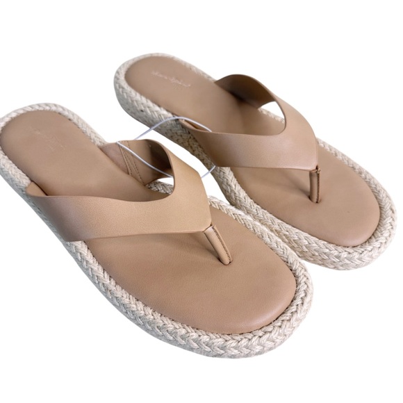 UNIVERSAL THREAD NWT Jute Wrapped Ginger Sandals Size 8.5 in Light Tan - Picture 1 of 12